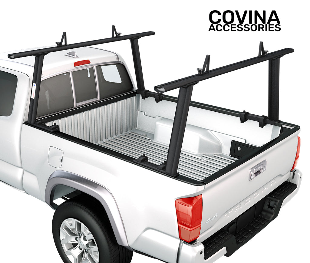 Covina Accessories Model APX25 Extendable Aluminum Pick-Up Truck Ladder Rack No Drilling Required Black(APX25-BLK)/ White (APX25-WHT)/ Silver (APX25-SLV)